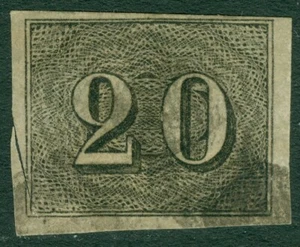 EDW1949SELL : BRAZIL 1850 Sc #22 VF, Used. Tiny scissor cut in margin. Cat $120 - Afbeelding 1 van 2