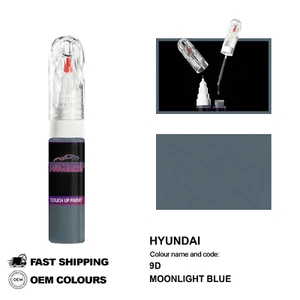 FOR HYUNDAI MOONLIGHT BLUE 9D Touch Up Paint Pen Brush Fix Kit Scratch Chip Set - Picture 1 of 8