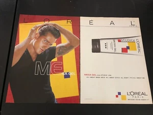 1998 L'OREAL Mega Gel - Pubblicità 2 pagine stampa rivista vintage - Foto 1 di 1