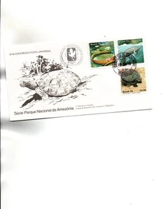 Brazil FDC Sc#1613 to 1615 Flowers Fish Turtles - Picture 1 of 1