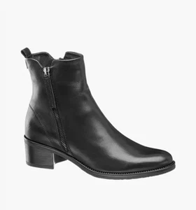 Deichmann 5th Avenue schwarze Leder Stiefeletten - UK Größe 6 / EU Größe 39 - Bild 1 von 9