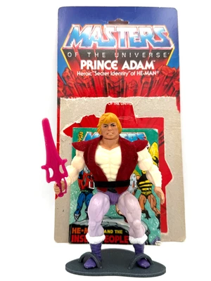 Vintage Prince Adam MOTU Complete Figure 1981 He-Man Comic Book AND CARDBACK - Image 1 of 4
