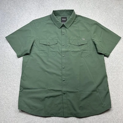 5.11 Tactical Marksman Short Sleeve Shirt Mens XL Green Button Down UPF 50+ - Image 1 of 4