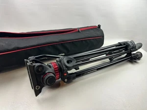 Manfrotto MVH502A Tripod Head w/ 2 Stage MVT502AM Alum Legs, Spreader, Handle - Picture 1 of 7