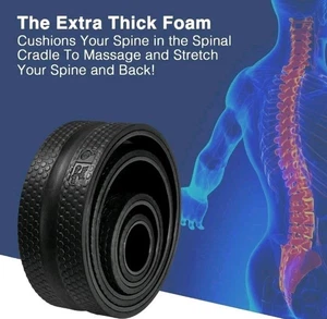 Back Roller Wheel Foam Padded Stretching Wheel Back Pain Relief Set of Four New - Picture 1 of 6