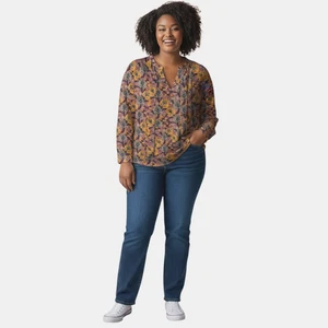 DR2 Daniel Rainn High Low Tunic Blouse, XL - Picture 1 of 7