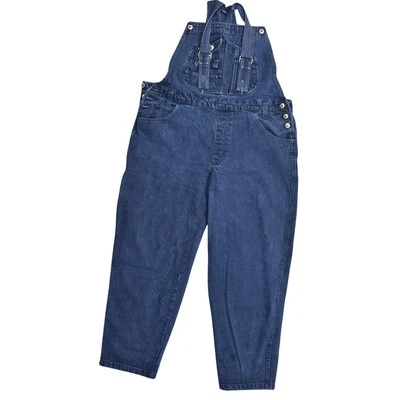 Carolina Blues Blue Cotton Work Cotton Size L Denim Coveralls work Y2K Baggy - Image 1 of 4
