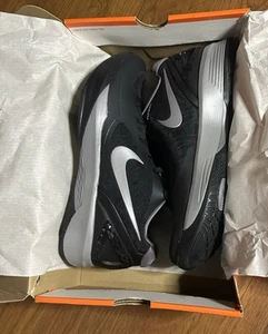 Nike Womens Volley Zoom Hyperspike Black/White/Metallic Silver 12.5 (M) - Picture 1 of 5