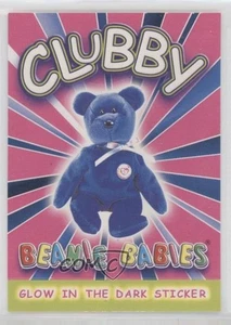 1999 Ty Beanie Babies Series 4 Glow in the Dark Sticker Clubby the Bear 02lw - Picture 1 of 3