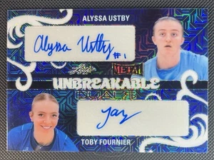 Toby Fournier & Alyssa Ustby 1/1 RC Auto ‘24 Leaf Women Sport 1 of 1 Duke / UNC - Picture 1 of 6