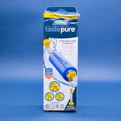 Camco TastePURE RV/Marine Water Filter with Flexible Hose Protector - Image 1 of 4