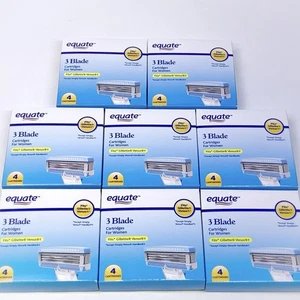 8 PACKS Equate 3 Blade Women’s Razor Cartridges Fits Gillette Venus 32 heads NEW - Picture 1 of 5
