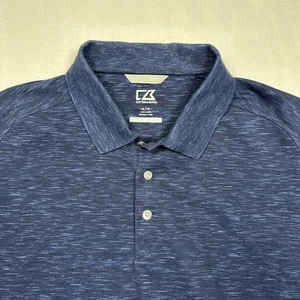 Cutter & Buck Golf Polo Shirt Men's M Dark Blue CB DryTec Cotton Breathable - Picture 1 of 7