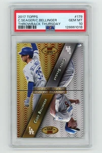 PSA 10 Corey Seager Cody Bellinger 2017 Topps Throwback Thursday #179 RC ROY TBT - Picture 1 of 2