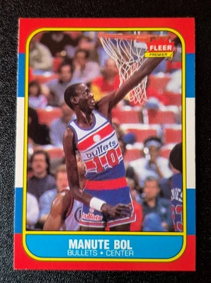 1986-87 86 Fleer Baloncesto #12 Manute Bol RC Washington Bullets Casi Nuevo Novato  Foto 1 de 4