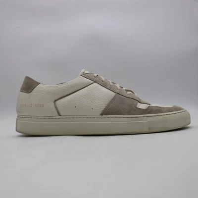 Common Projects Bball Bajo Gris Blanco Gamuza Cuero Para Hombre EU 47 Hecho en Italia Foto 1 de 4