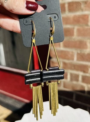 David Aubrey Statement Earrings Brass - Image 1 of 2