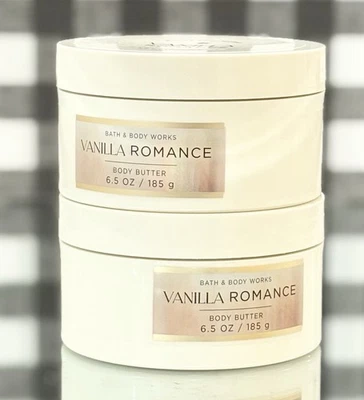 Paquete de 2~Bath & and Body Works~Vanilla Romance~Body Butter 6,5 oz/ea Foto 1 de 2