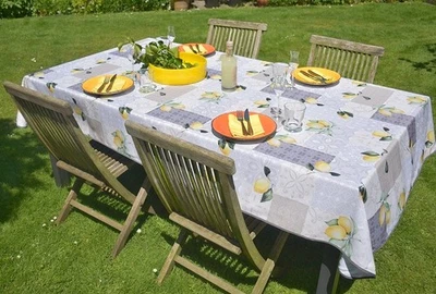 Tablecloth Provence 150x200 CM Light Grey With Lemon from France Non-Iron - Image 1 of 4