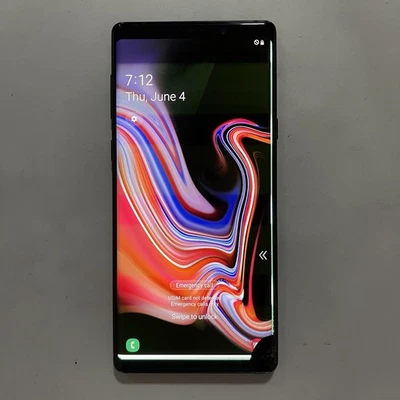 Original Used Phone For Samsung Galaxy SM-Note9 N960N 6+128GB Unlocked Black - Image 1 of 4