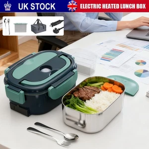 1.5L Electric Heating Lunch Food Portable Travel 80W UK Plug Car Office Box - Foto 1 di 11