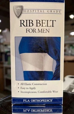 FLA Hospital Grade Rib Belt For Men (White) Medium (37-40") - Image 1 of 3