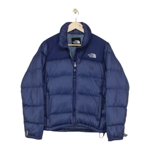 Vintage North Face 700 Nuptse Puffer Jacket Womens Size S Blue Retro - Picture 1 of 14
