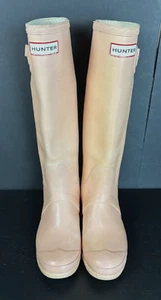HUNTER Original Gloss Tall Rain Boots Azalea Light Pink Womens(8) Mens7 W23616 - Picture 1 of 10