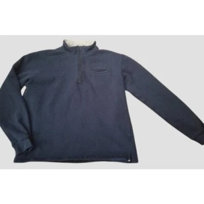 * RUGGED BEAR Navy Blue Half Zip Heavier Weight Pullover Top Boys Size 16 - Image 1 of 3
