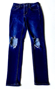 Levis 721 High Rise Skinny Stretch Denim Gr. 27-28 Taille 28L Distressed Jeans - Bild 1 von 18