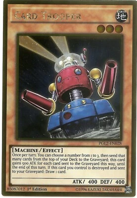Card Trooper PGL2-EN028 Gold Rare Yu-Gi-Oh Card 1st Edition New - Image 1 of 3