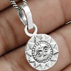Artisan 925 Solid Sterling Silver Jewelry Pendant Sun F18