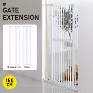 Extra Tall 150cm Baby Pet Security Gate Safety Guard Adjustable 76-114 extension - Picture 1 of 22