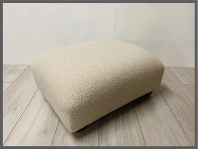 Cream Teddy Boucle Footstool - Image 1 of 4