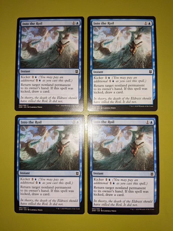 Into the Roil x4 Zendikar Rising 4x Playset Magic the Gathering MTG - Image 1 of 1