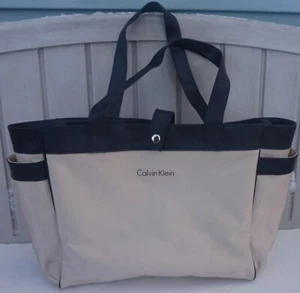 Vintage Tan Beige Calvin Klein Cosmetic Eternity Tote - Picture 1 of 6
