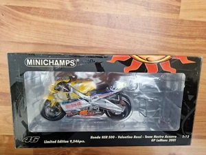 MINICHAMPS 1/12 Honda NSR500 2001 Nastro Azurro Le Mans Valentino Rossi Moto Gp - Foto 1 di 4