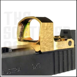 GOLD MICRO RED DOT OPTIC FOR GLOCK 43X MOS 48 MOS RMSc FOOTPRINT AUTO ADJUST - Picture 1 of 15