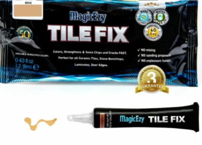 Tile Fix: (Beige) Fix & Color Porcelain Tile Cracks & Chips Fast - MagicEzy - Image 1 of 2