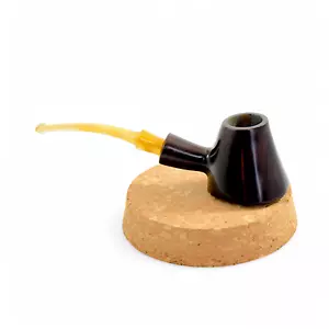 Pipa Briar nera unica rara pipa pipa in legno a mano libera pipa artigianale fatta a mano - Foto 1 di 9