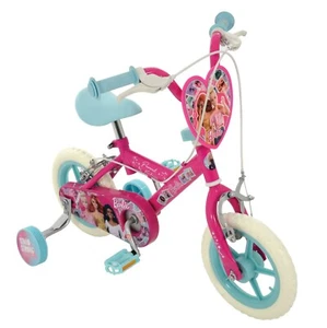 Girls Barbie 12" Kids Pink Bike 2in1 First Bicycle Removable Stabilisers Age 3+ - Picture 1 of 8
