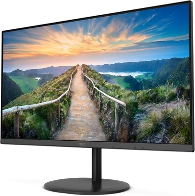 AOC QHD 27" 2560 x 1440 Flicker Free  Speakers HDMI DP IPS LED Monitor (Q27V4EA) - Image 1 of 4