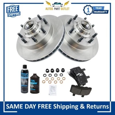 Nuevo kit de pastillas de freno y rotor de disco de cerámica delantera con productos químicos para camioneta Chevy GMC SUV Foto 1 de 4