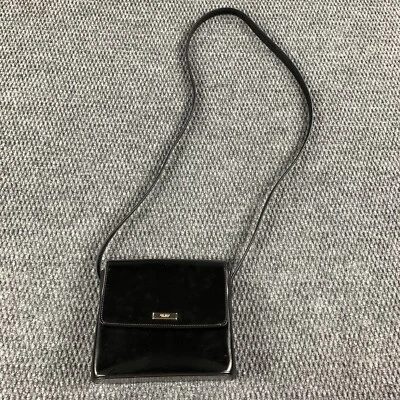 Bolso de hombro pequeño de charol negro Nine West elegante moderno elegante Foto 1 de 4