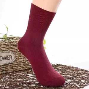 5 Pairs Cotton Solid Color Wicking and Breathable Medium Socks Women - Picture 1 of 15