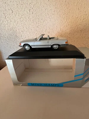 1/43 MINICHAMPS - MERCEDES 350 SL CABRIOLET 1970 GRIS METAL - Photo 1/4