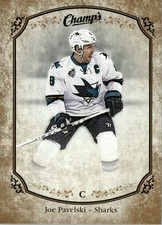 2015-16 Upper Deck Champ's Gold Variant Front #221 Joe Pavelski SP