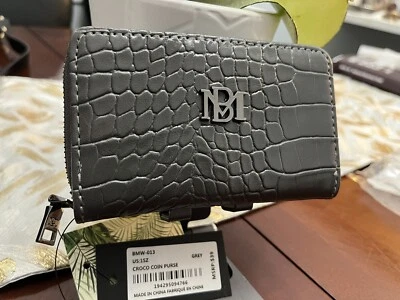BADGLEY MISCHKA Croco Short Wallet Black /Vegan Leather/ — 第 1/4 张图片