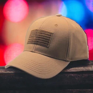 Gorra de trabajo de lona bordada con bandera americana H3 Sportgear para hombre - Snapback - Imagen 1 de 5