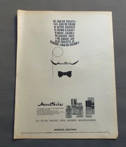 PUB PUBLICITE ANCIENNE ADVERT CLIPPING 050717 EAU DE TOILETTE MOUSTACHE MARCEL R - Imagen 1 de 1